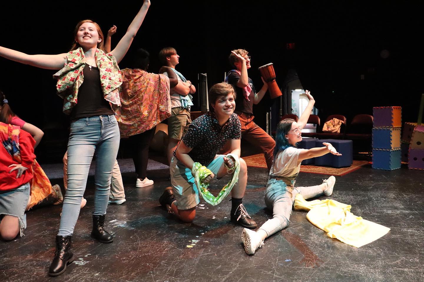 Directing Playscape The Intern Project in rehearsal